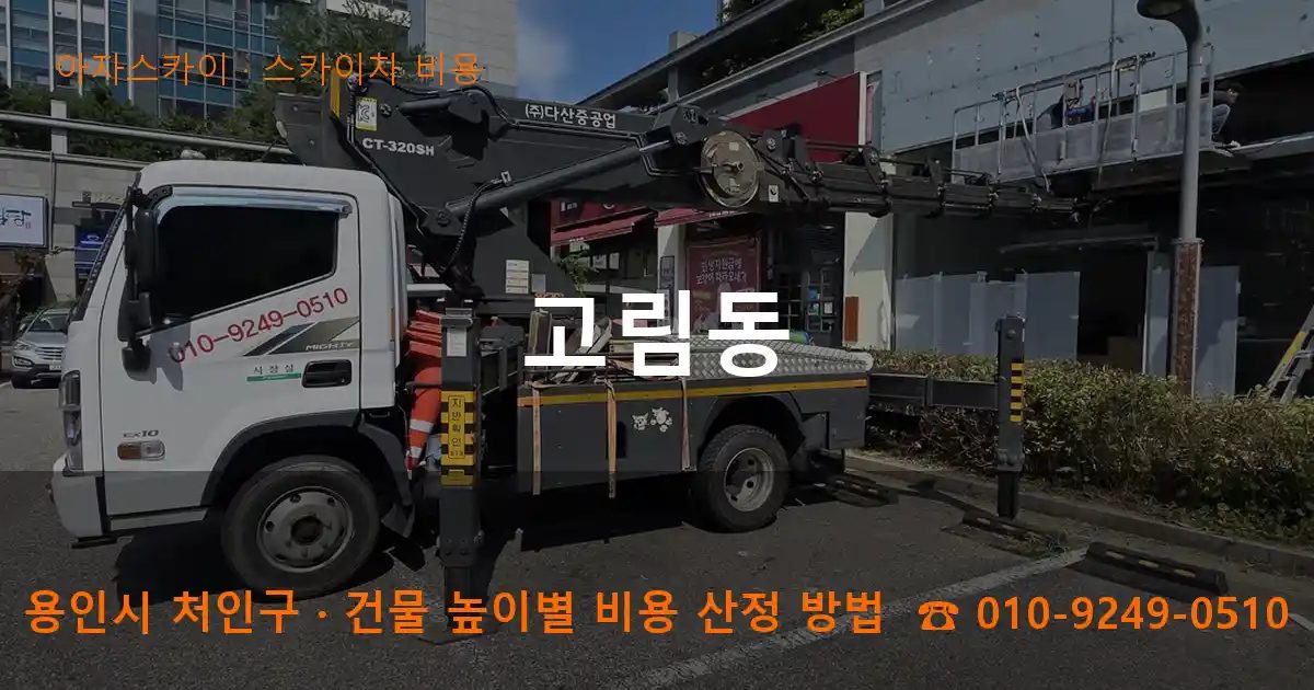 용인시 처인구 고림동 스카이차 비용 작업