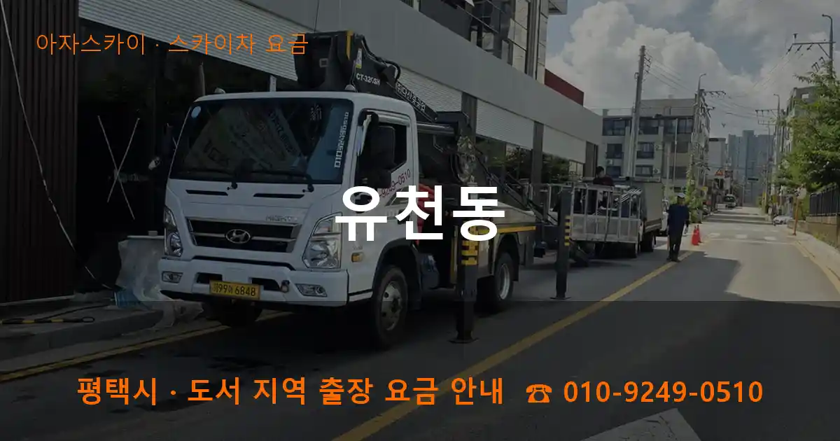 평택 유천동 스카이차 요금 작업
