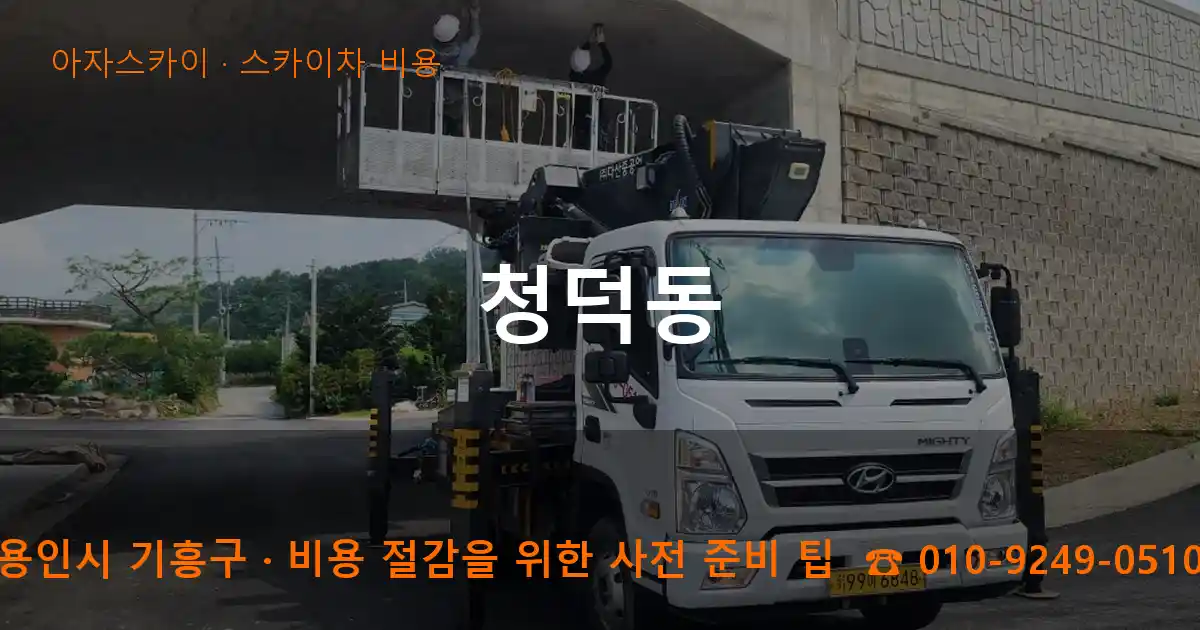 용인시 기흥구 청덕동 스카이차 비용 작업