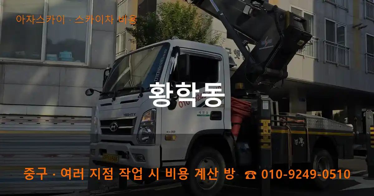 중구 황학동 스카이차 비용 작업
