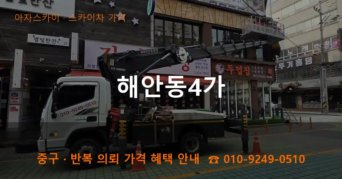 중구 해안동4가 스카이차 가격 작업