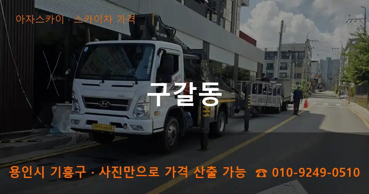 용인시 기흥구 구갈동 스카이차 가격 작업