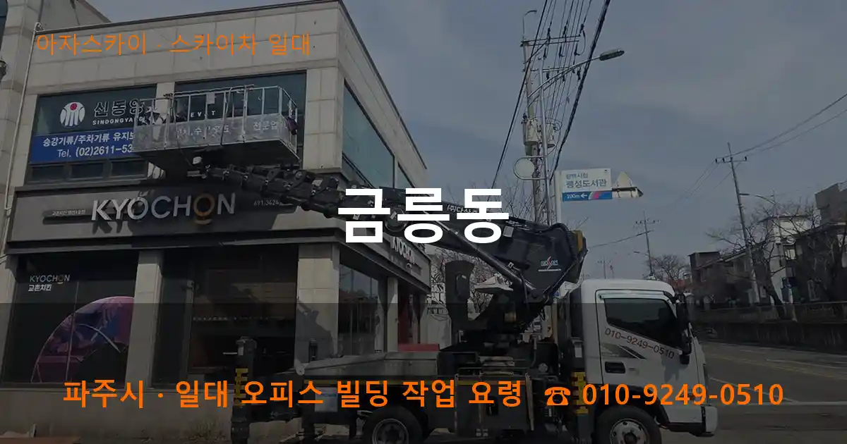 파주시 금릉동 스카이차 일대 작업