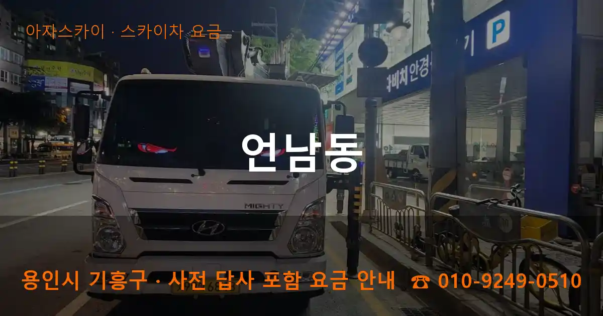 용인 기흥구 언남동 스카이차 요금 작업