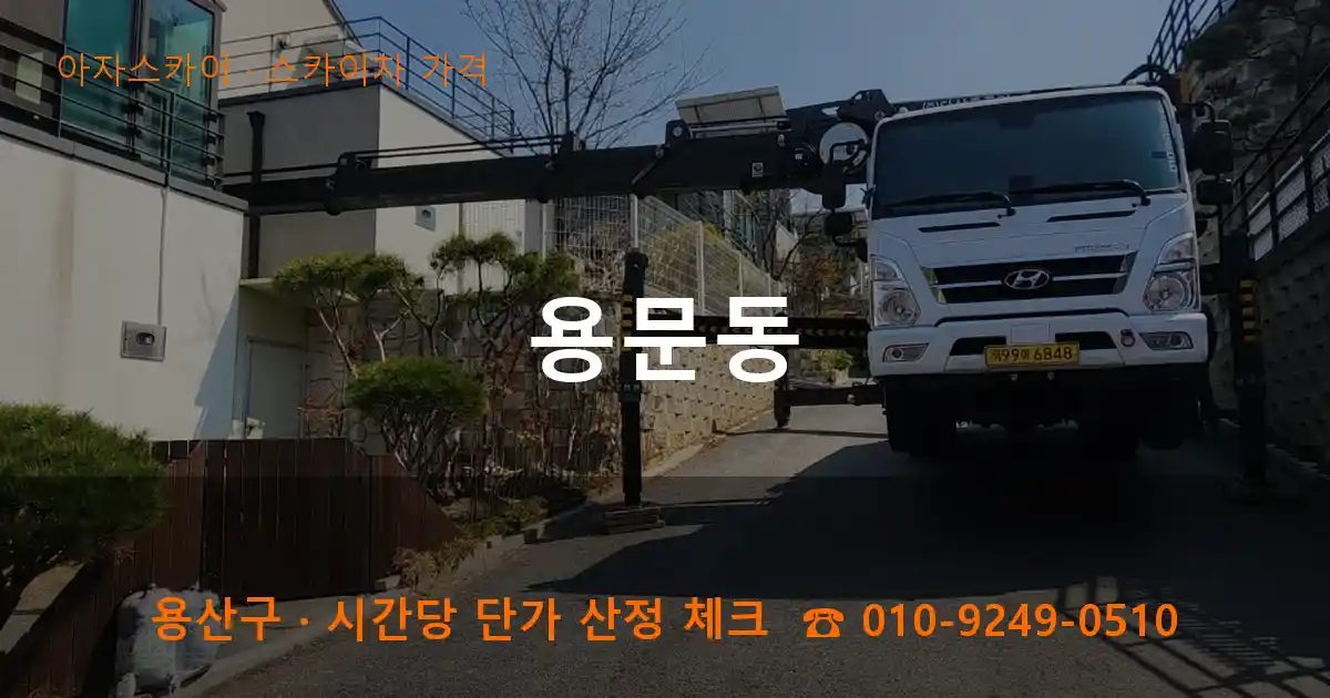 용산구 용문동 스카이차 가격 작업