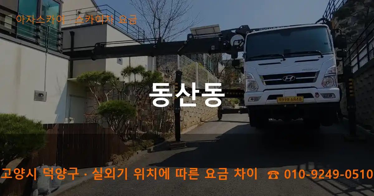 고양시 덕양구 동산동 스카이차 요금 작업