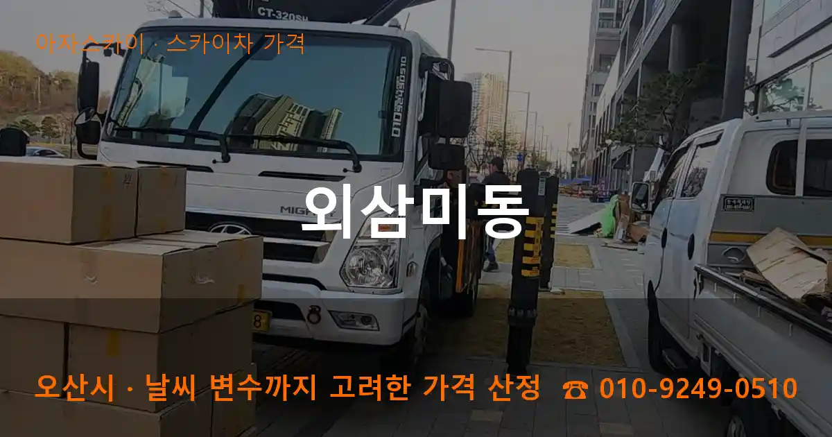 오산시 외삼미동 스카이차 가격 작업