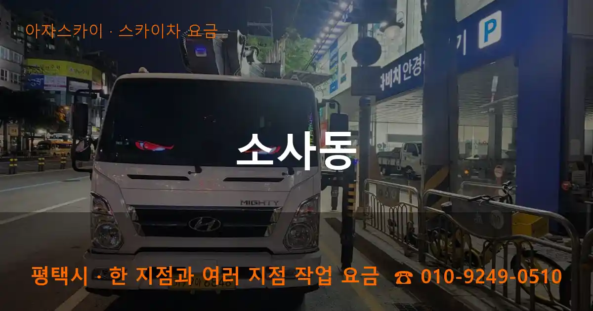 평택시 소사동 스카이차 요금 작업