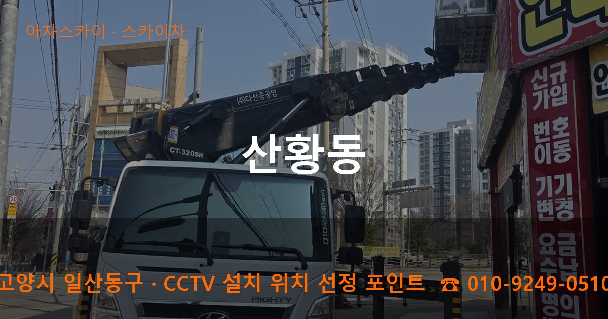 고양시 일산동구 산황동 스카이차 작업