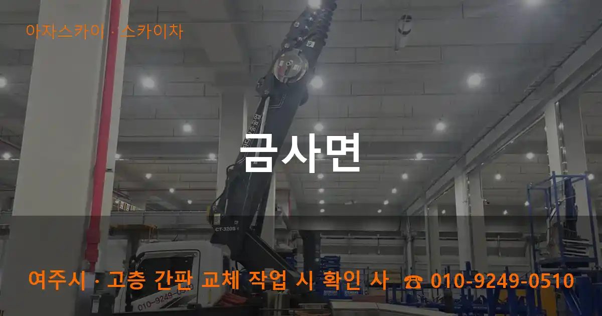 여주시 금사면 스카이차 작업