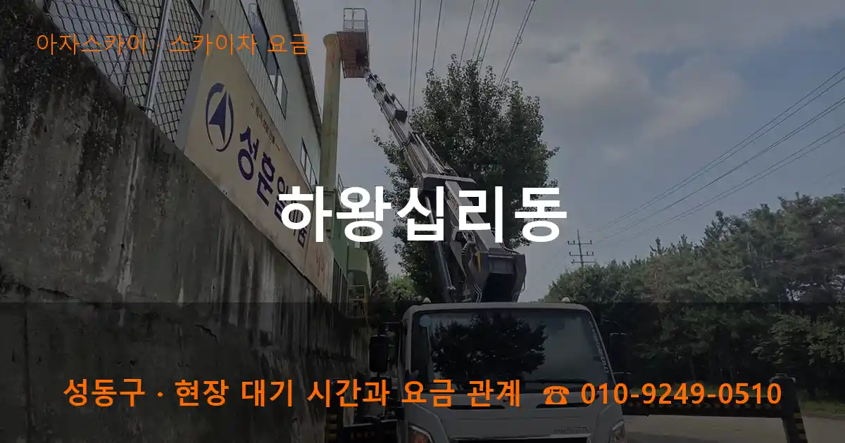성동구 하왕십리동 스카이차 요금 작업