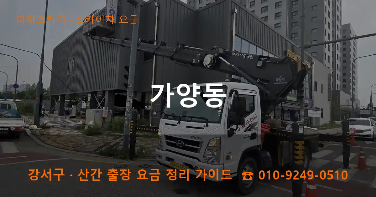 강서구 가양동 스카이차 요금 작업