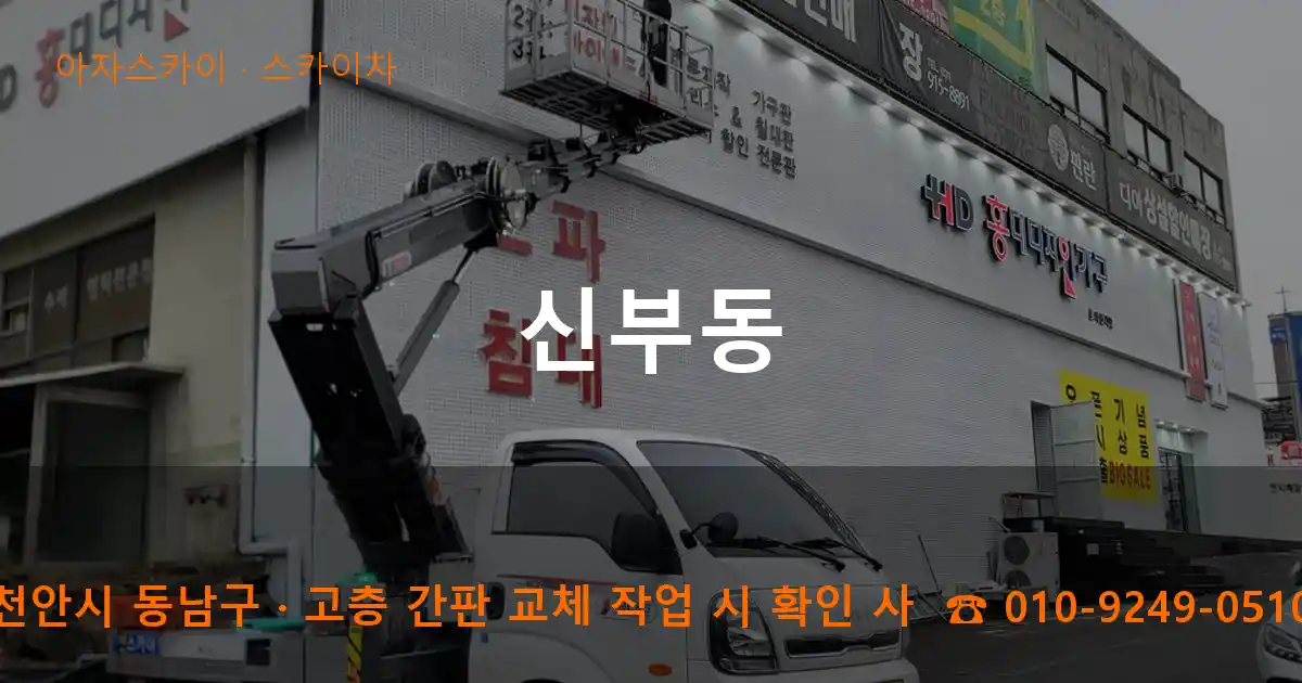 천안시 동남구 신부동 스카이차 작업