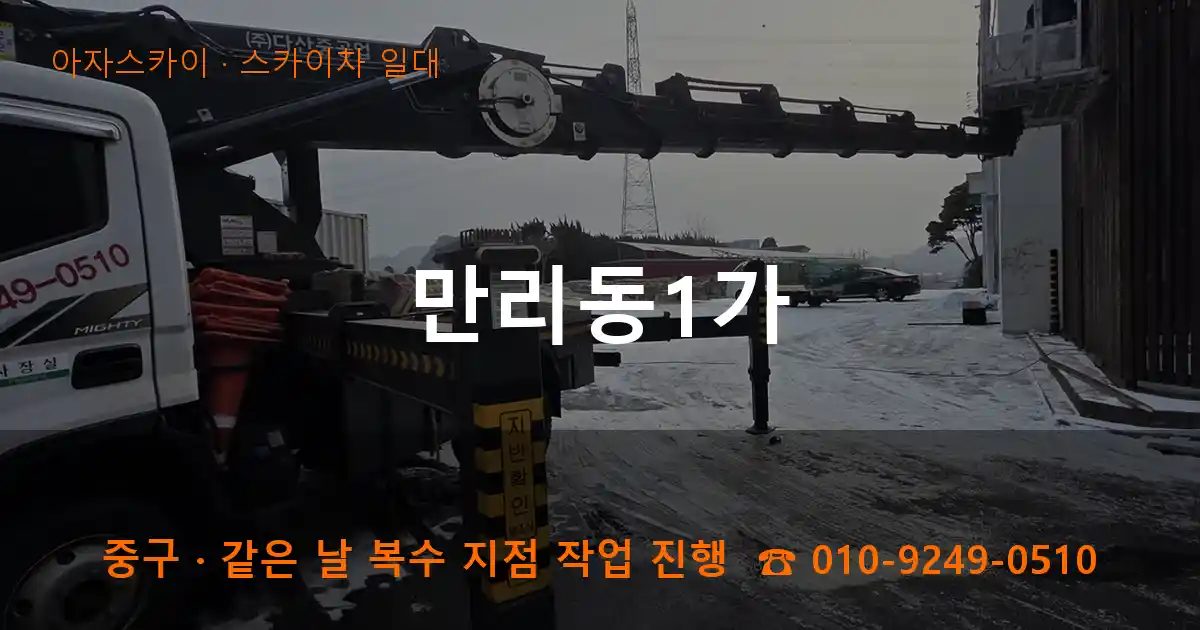 중구 만리동1가 스카이차 출장 작업