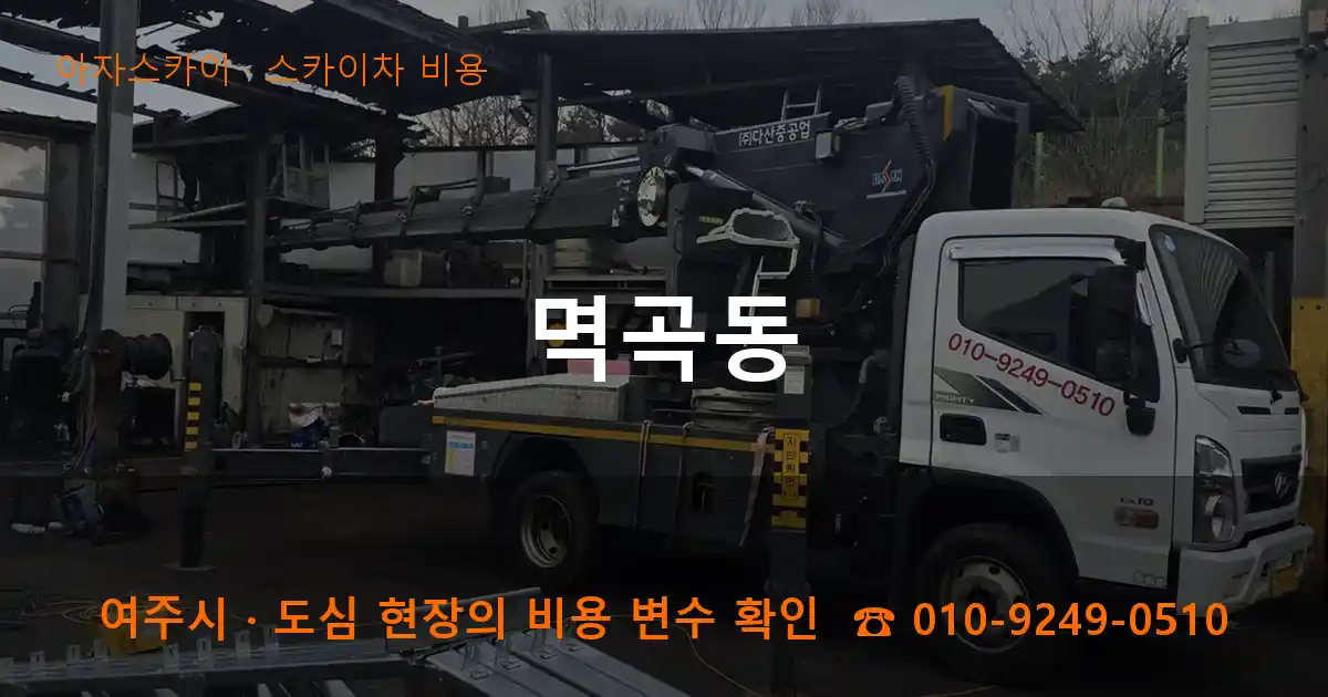 여주시 멱곡동 스카이차 비용 작업