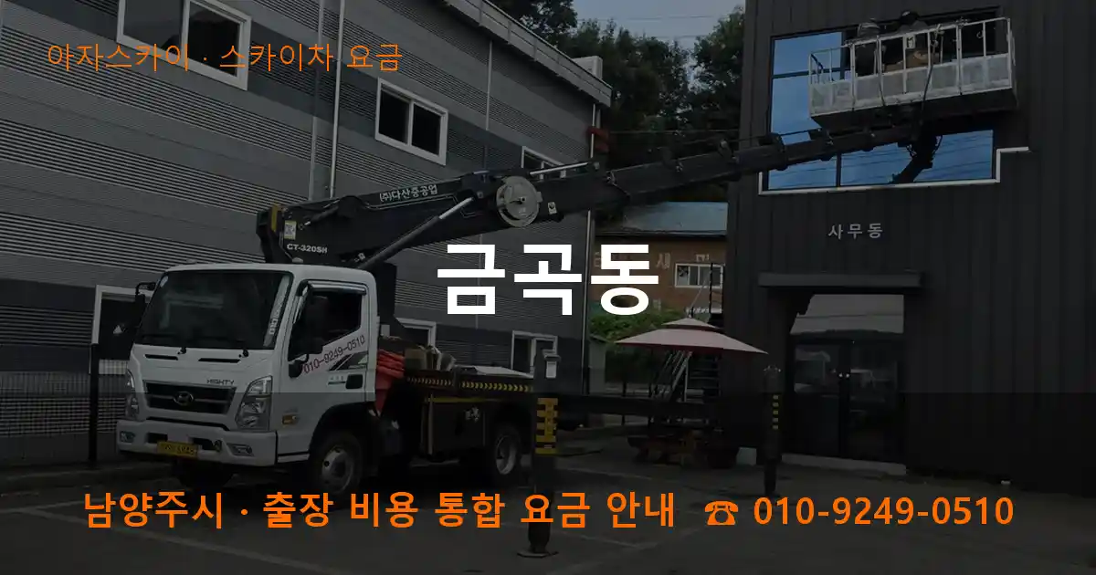 남양주 금곡동 스카이차 요금 작업
