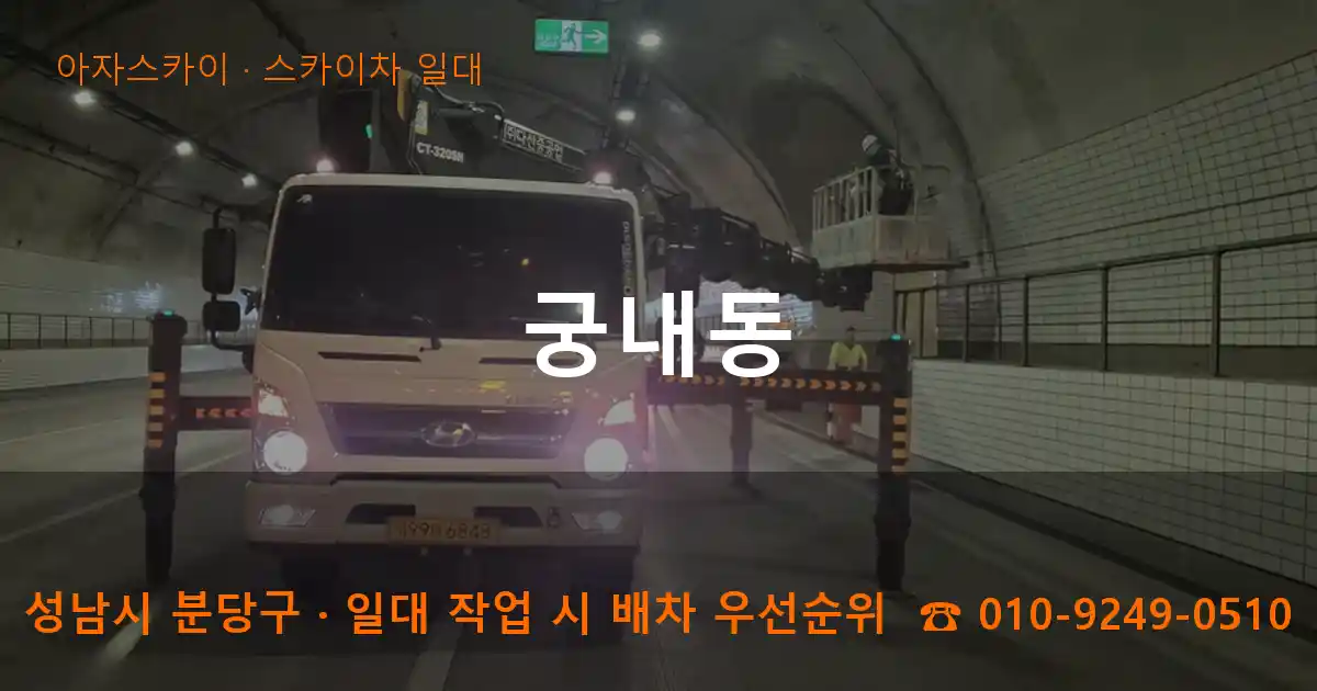 성남시 분당구 궁내동 스카이차 일대 작업