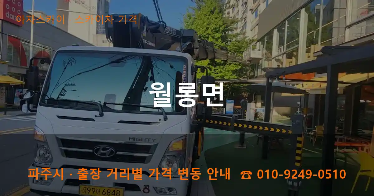 파주 월롱면 스카이차 가격 작업