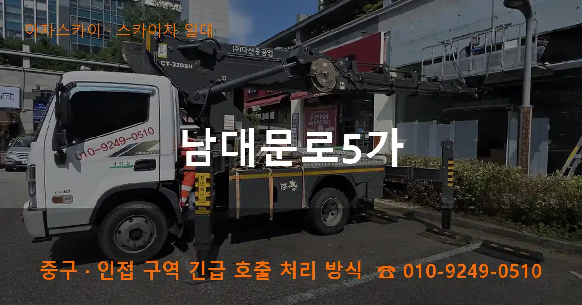 중구 남대문로5가 스카이차 일대 작업