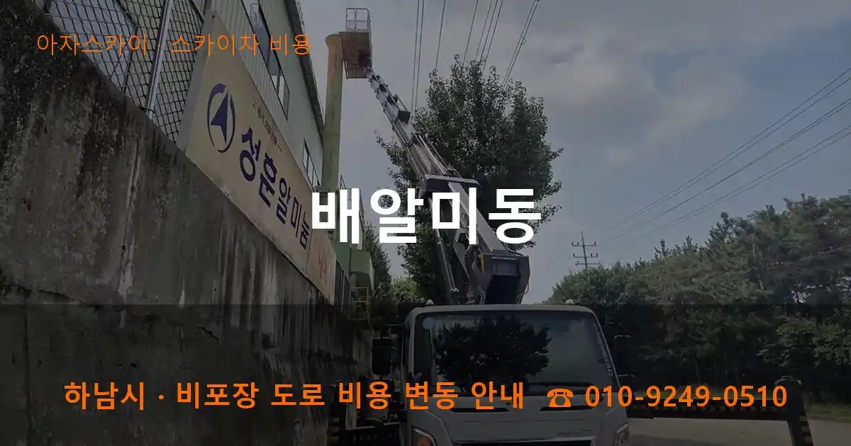 하남시 배알미동 스카이차 비용 작업
