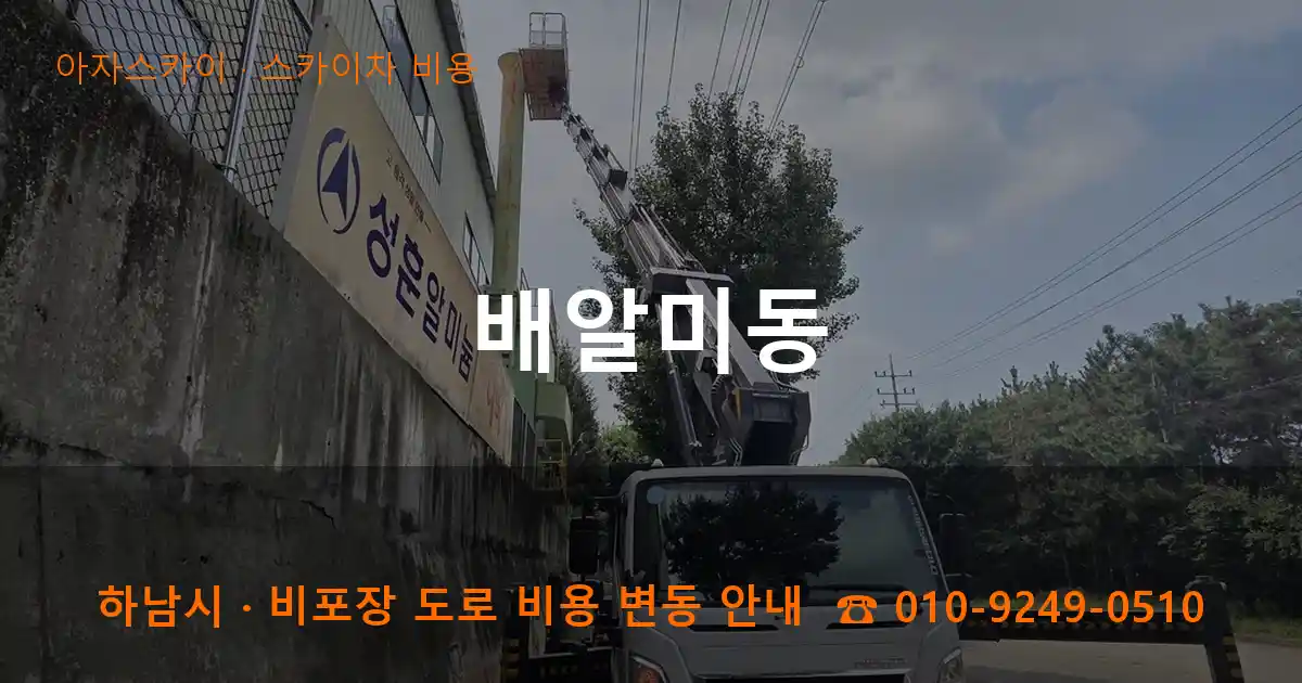 하남시 배알미동 스카이차 비용 작업