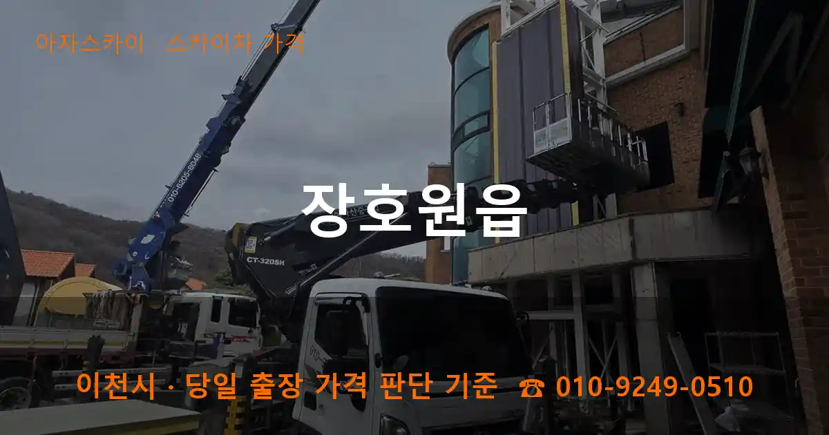 이천시 장호원읍 스카이차 가격 작업