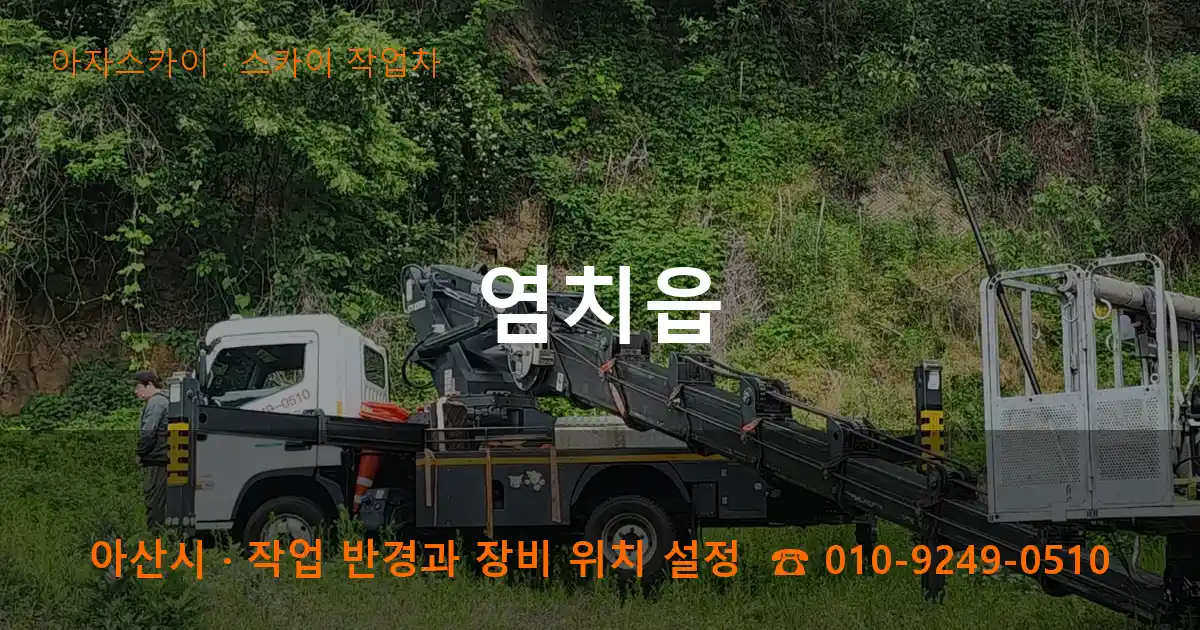 아산시 염치읍 스카이 작업차 작업