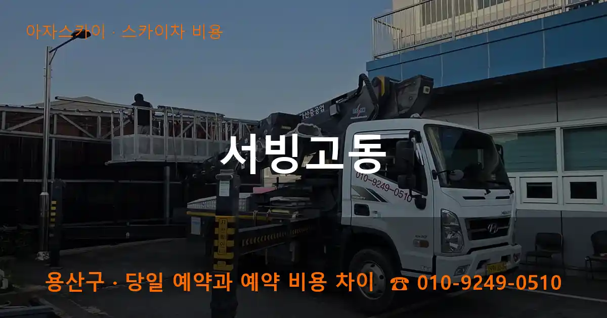 용산구 서빙고동 스카이차 비용 작업