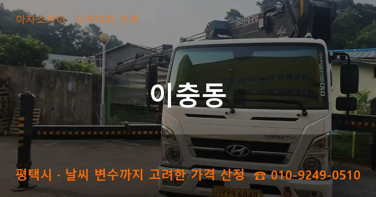 평택시 이충동 스카이차 가격 작업