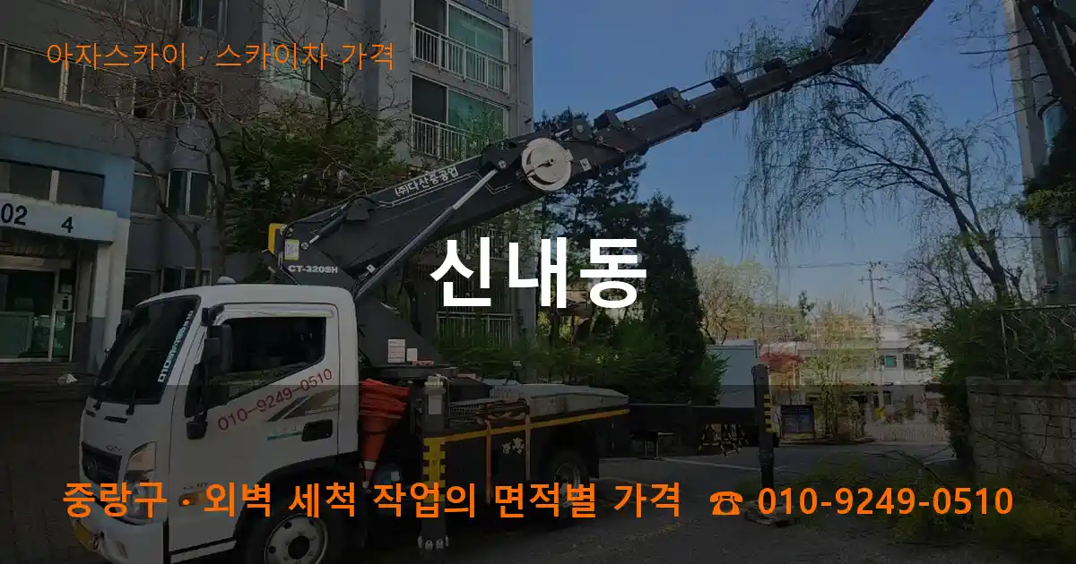 중랑구 신내동 스카이차 가격 작업