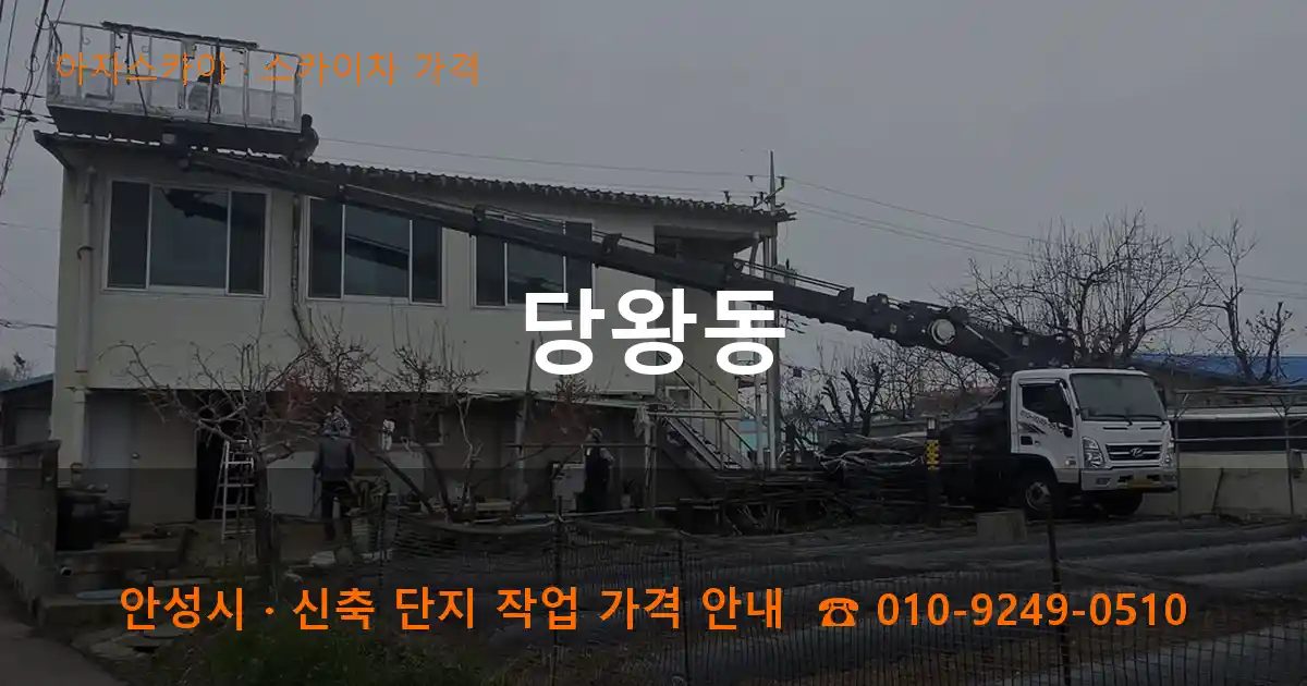 안성시 당왕동 스카이차 가격 작업