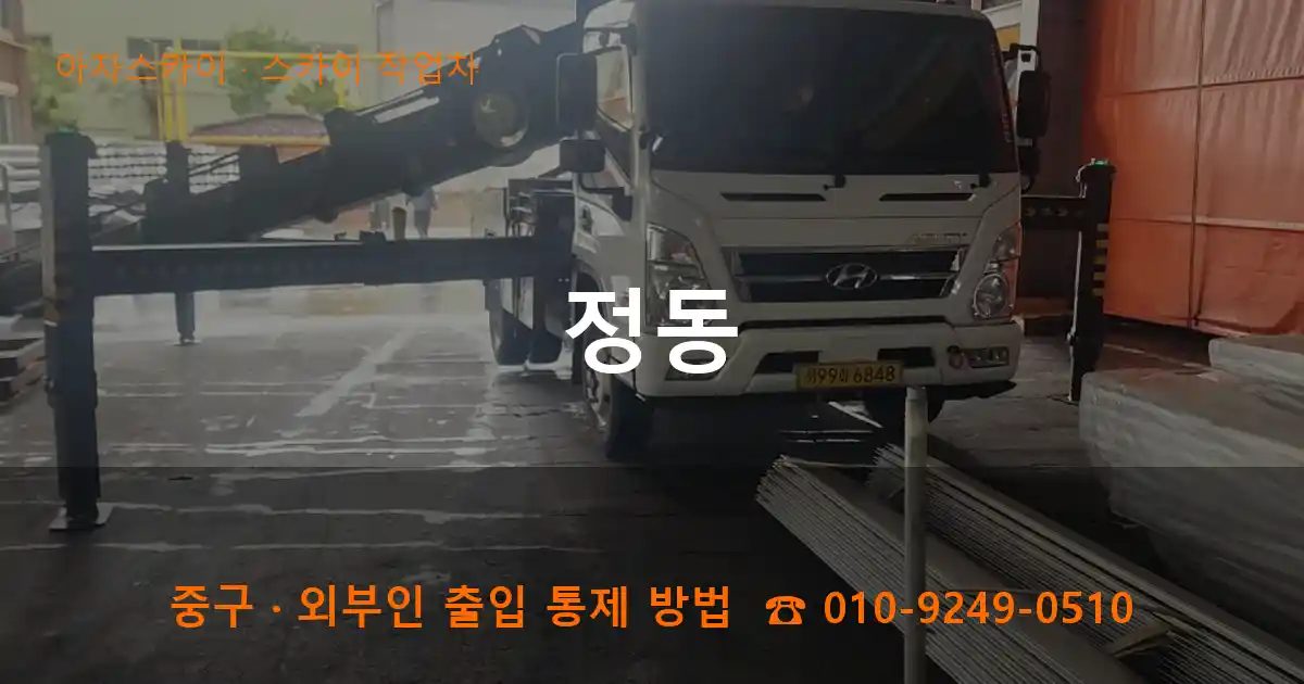 중구 정동 스카이 작업차 작업