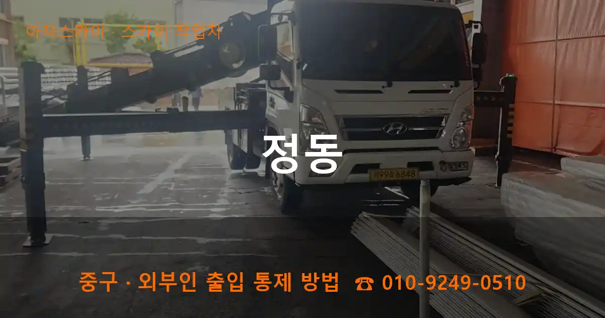 중구 정동 스카이 작업차 작업