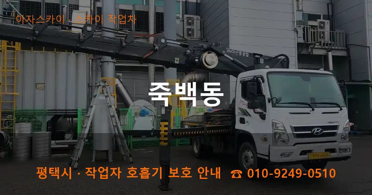 평택시 죽백동 스카이 작업차 작업