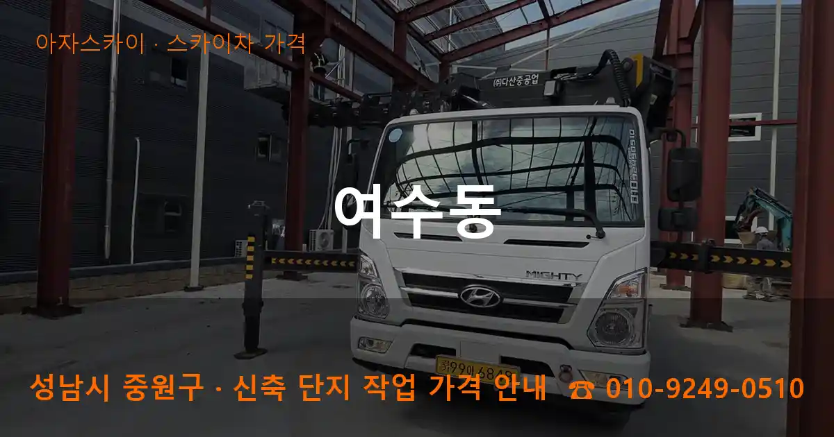 성남 중원구 여수동 스카이차 가격 작업