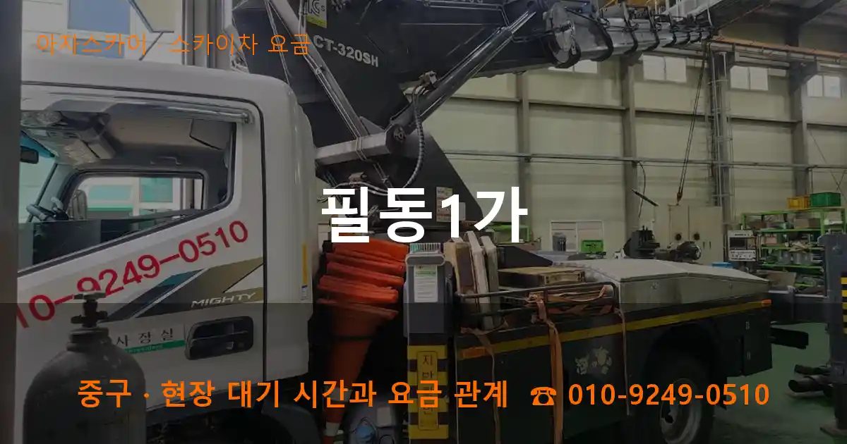 중구 필동1가 스카이차 요금 작업