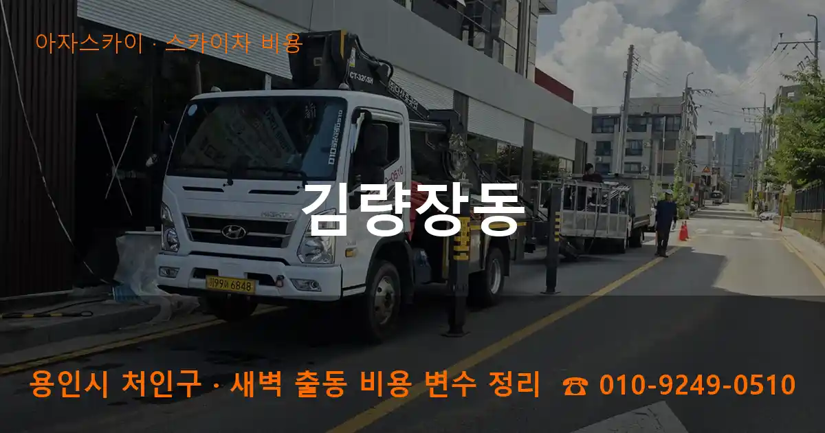 용인 처인구 김량장동 스카이차 비용 작업