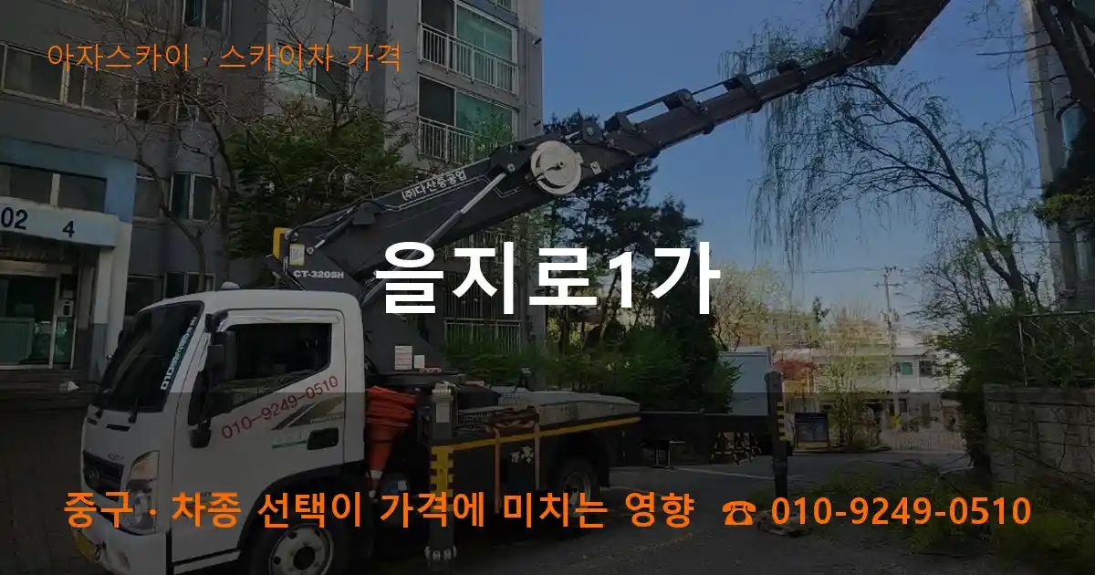 중구 을지로1가 스카이차 가격 작업