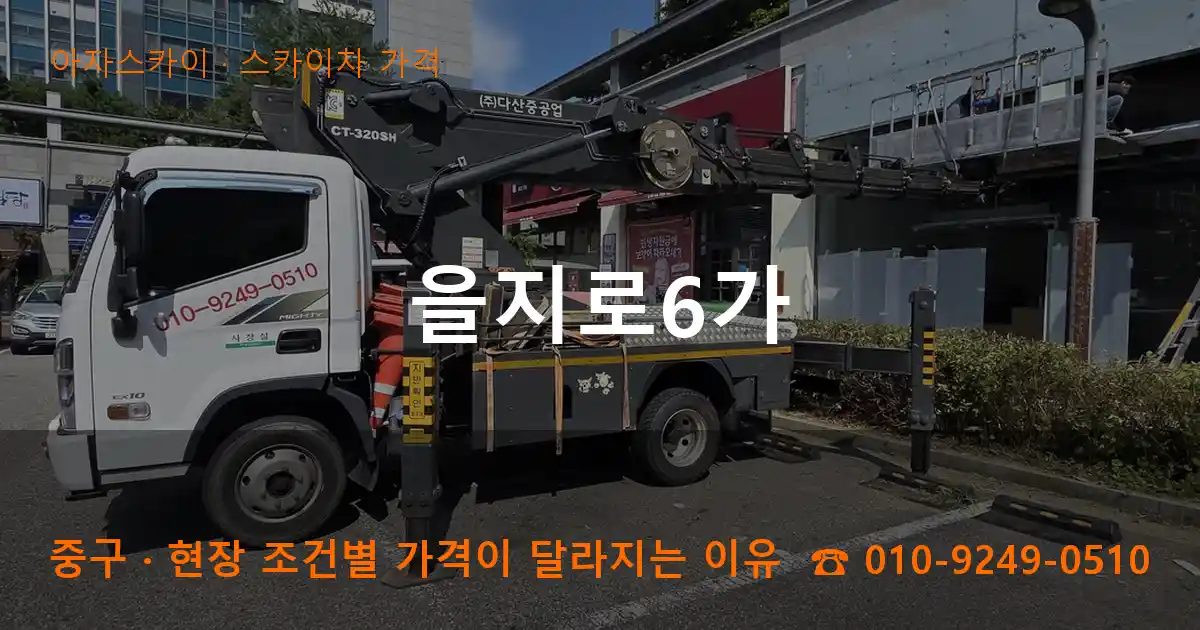 중구 을지로6가 스카이차 가격 작업