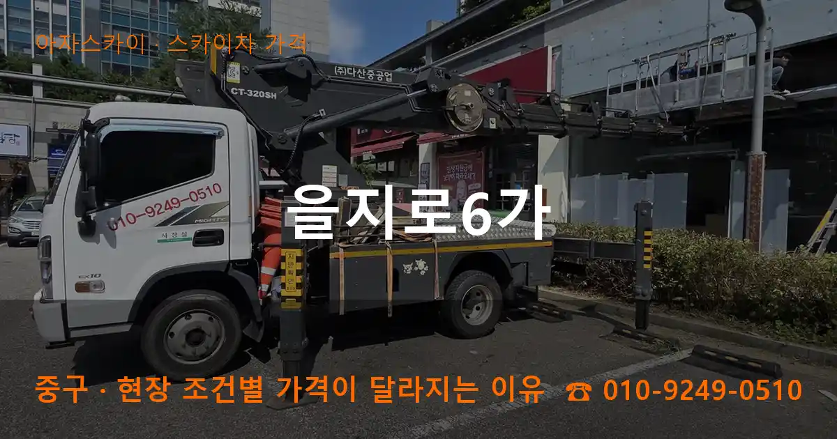 중구 을지로6가 스카이차 가격 작업