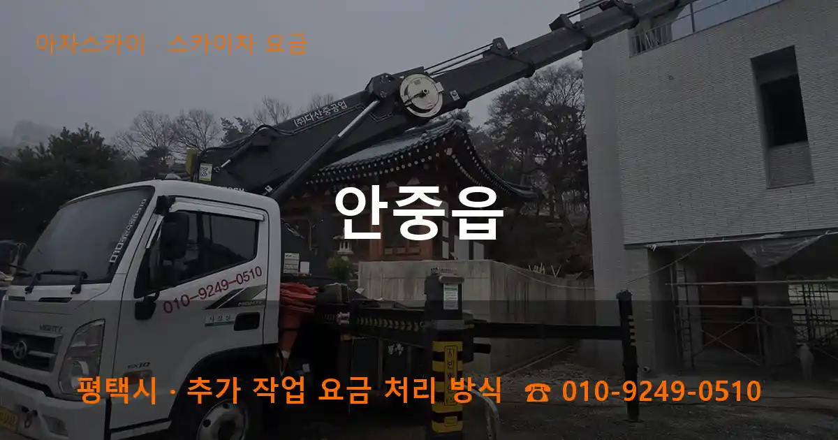 평택 안중읍 스카이차 요금 작업
