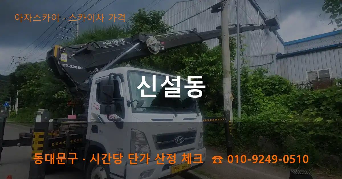 동대문구 신설동 스카이차 가격 작업