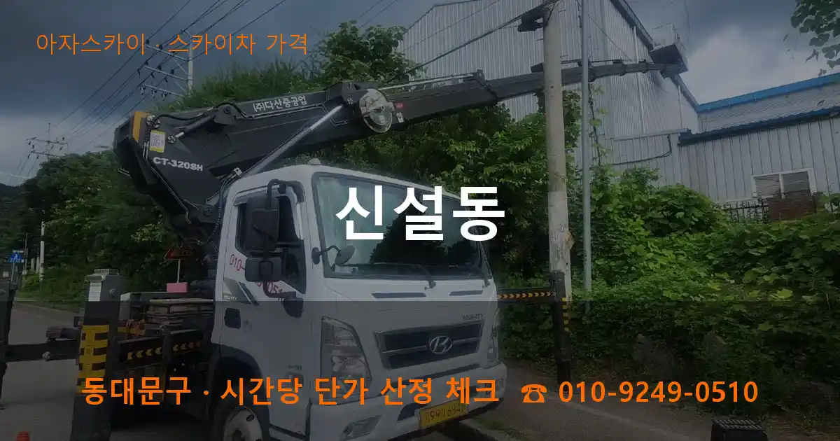 동대문구 신설동 스카이차 가격 작업