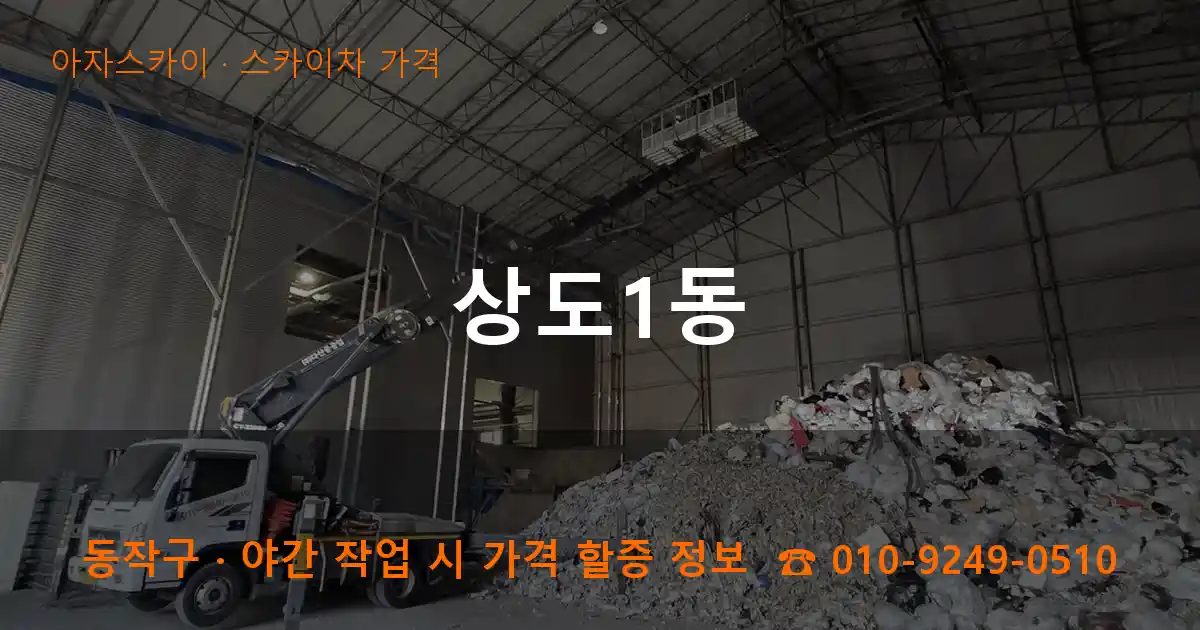 동작구 상도1동 스카이차 가격 작업