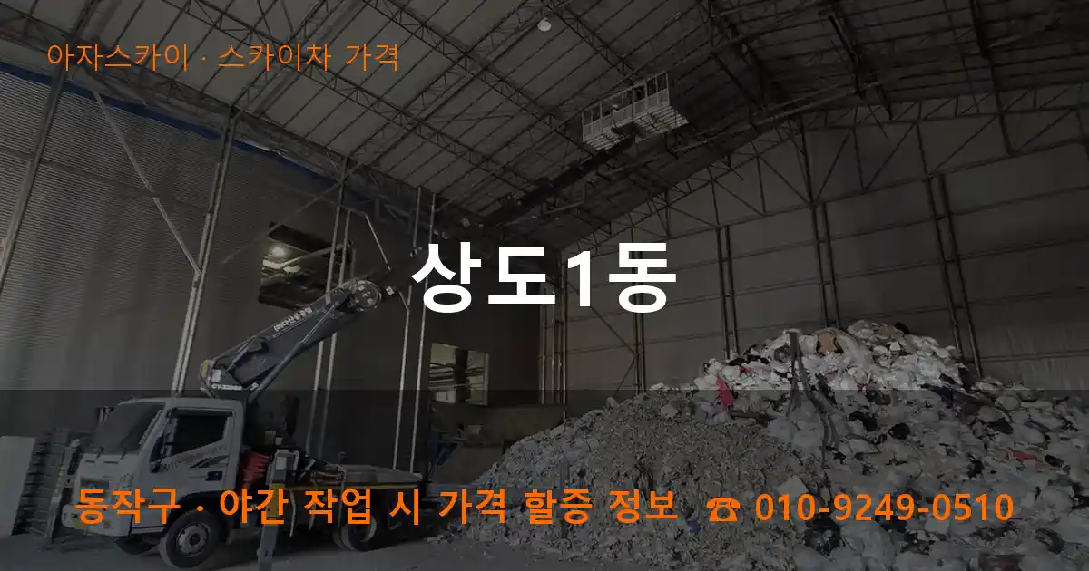 동작구 상도1동 스카이차 가격 작업
