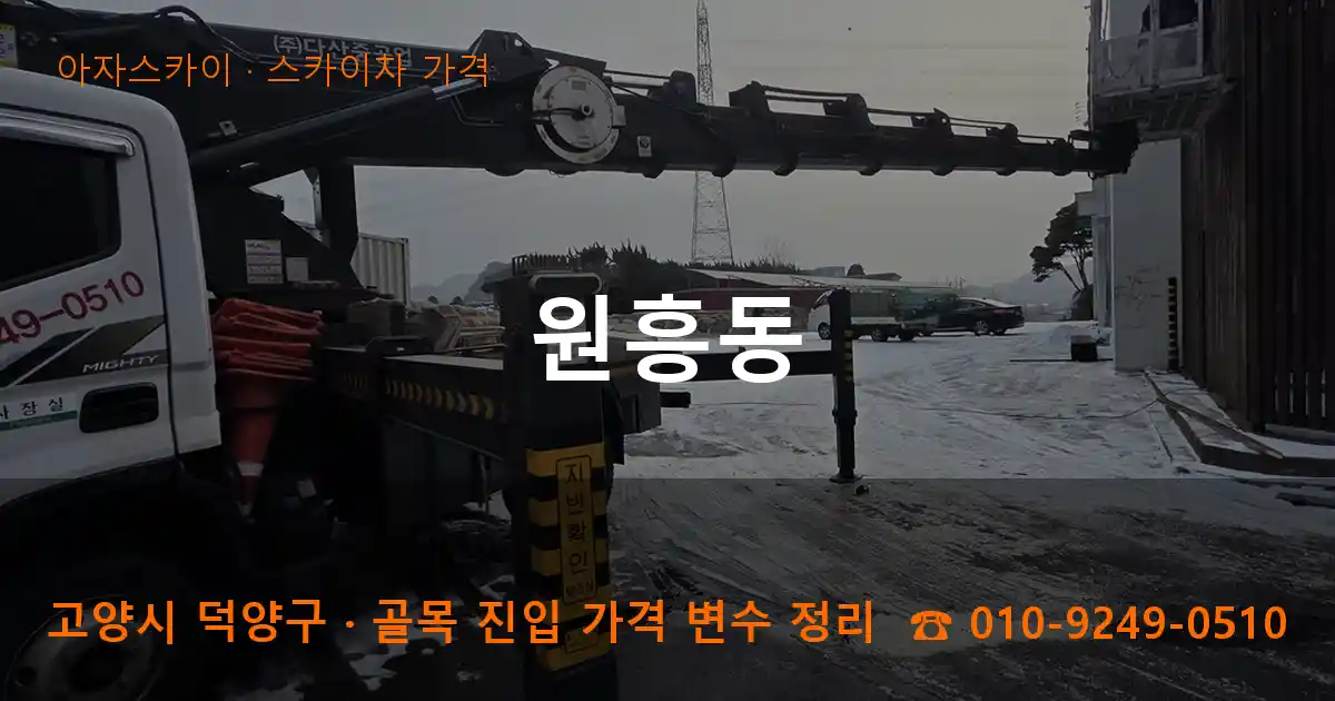 고양 덕양구 원흥동 스카이차 가격 작업