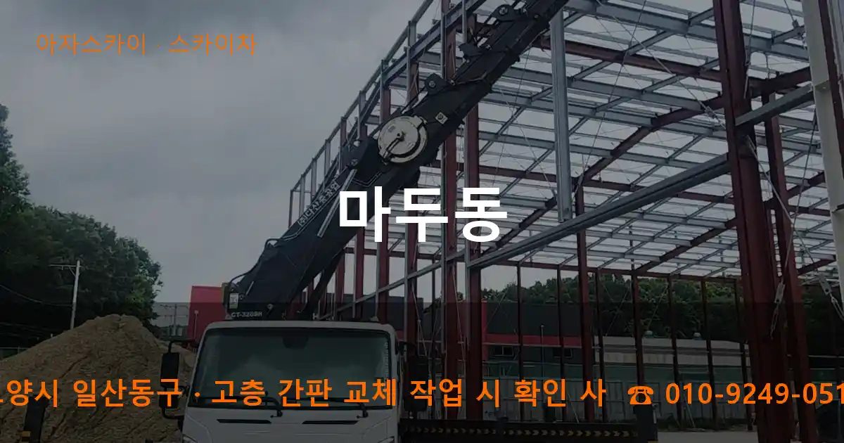 고양시 일산동구 마두동 스카이차 작업