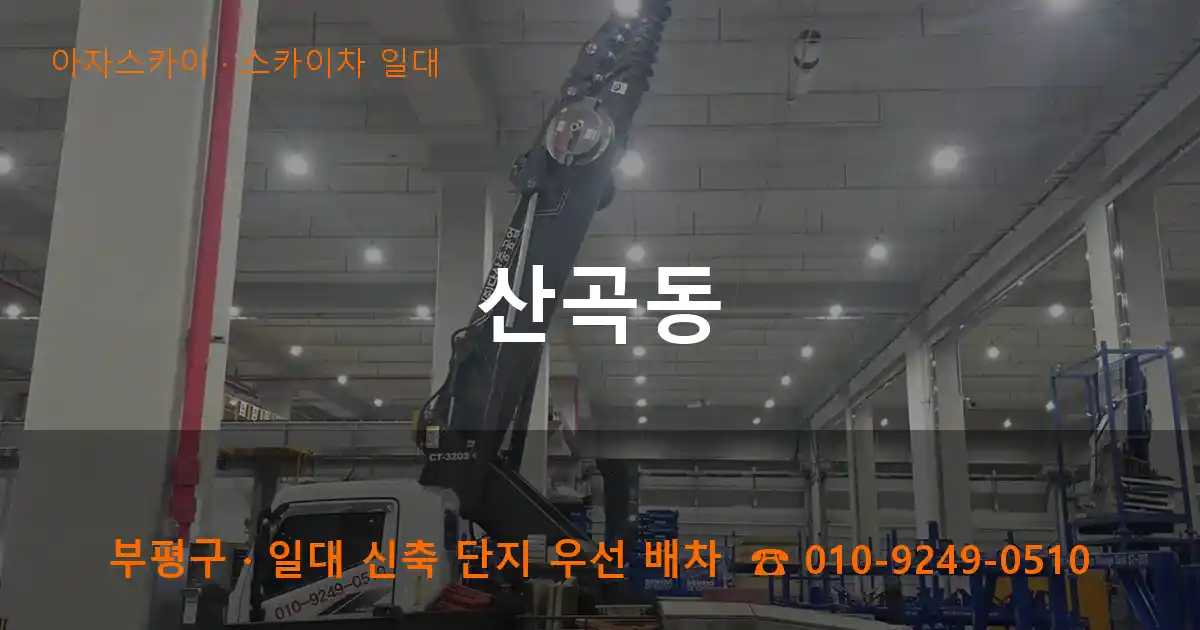 부평구 산곡동 스카이차 일대 작업