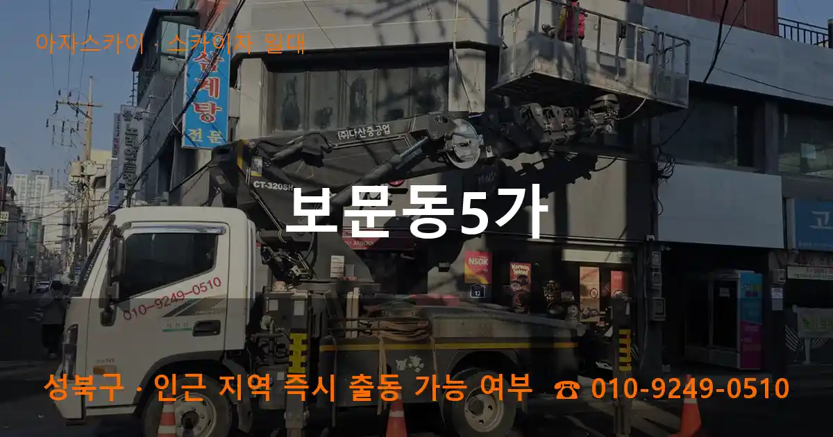 성북구 보문동5가 스카이차 일대 작업