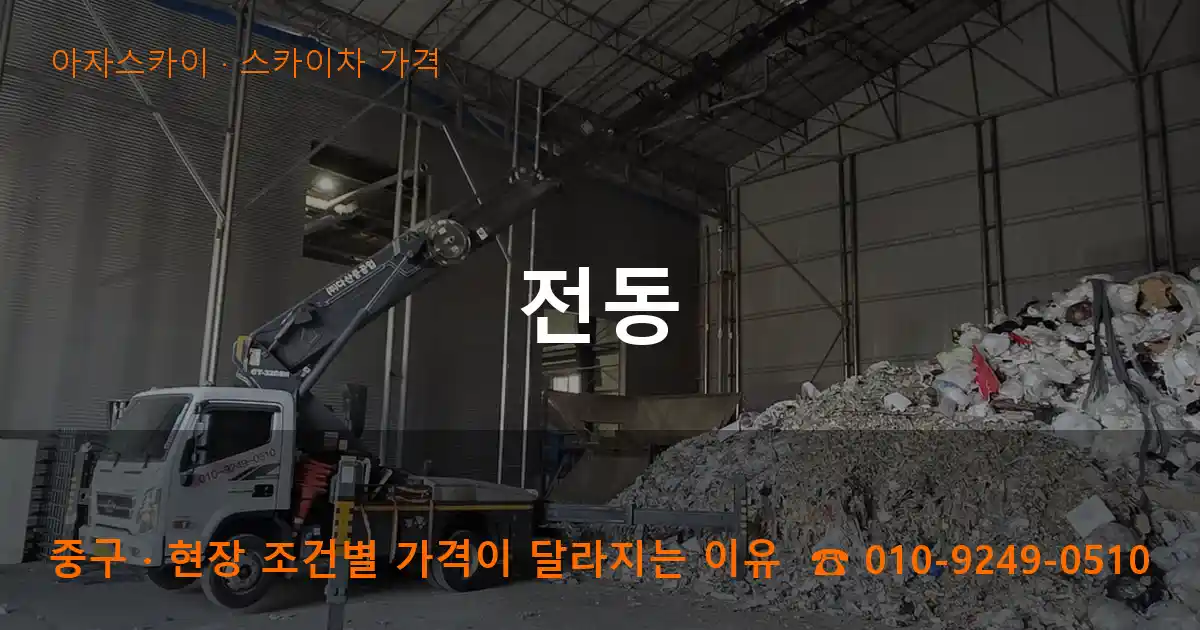 중구 전동 스카이차 가격 작업